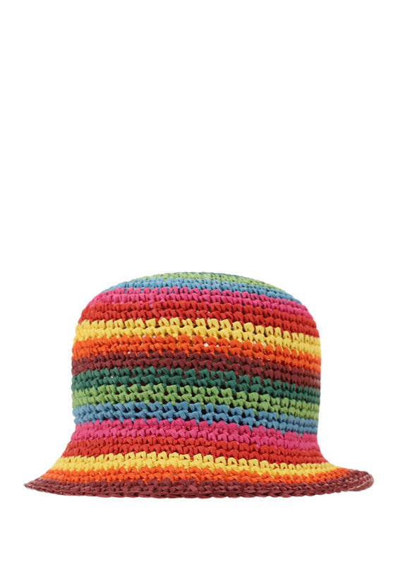 Straw Bucket Hat - Multi
