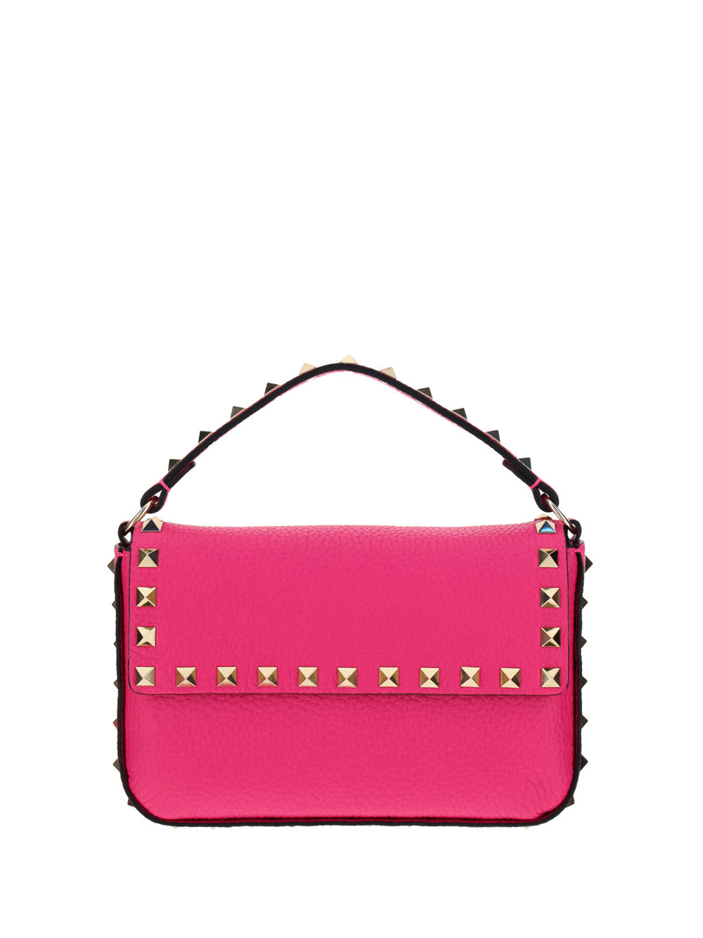 Rockstud Grainy Calfskin Pouch - Pink PP