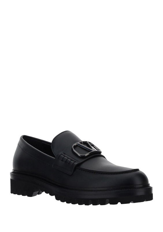 Vlogo Signature Calfskin Loafer - Black