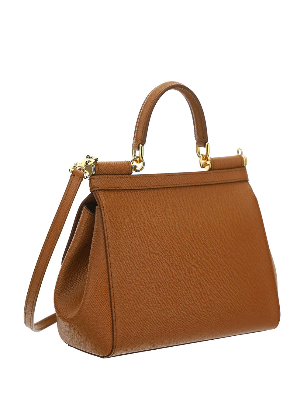Small Sicily Bag In Dauphine Calfskin - Brown