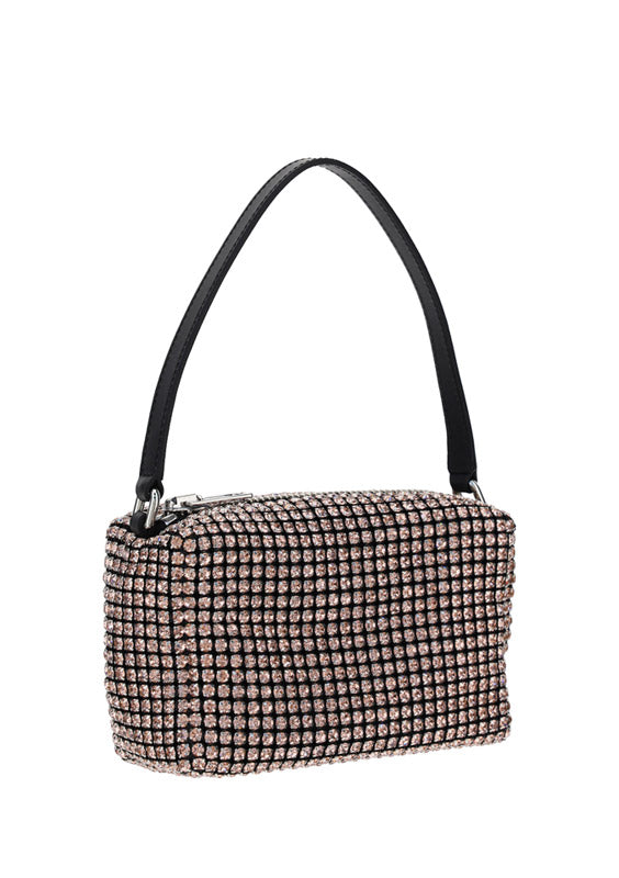 Heiress Medium Pouch in Crystal Mesh - Black
