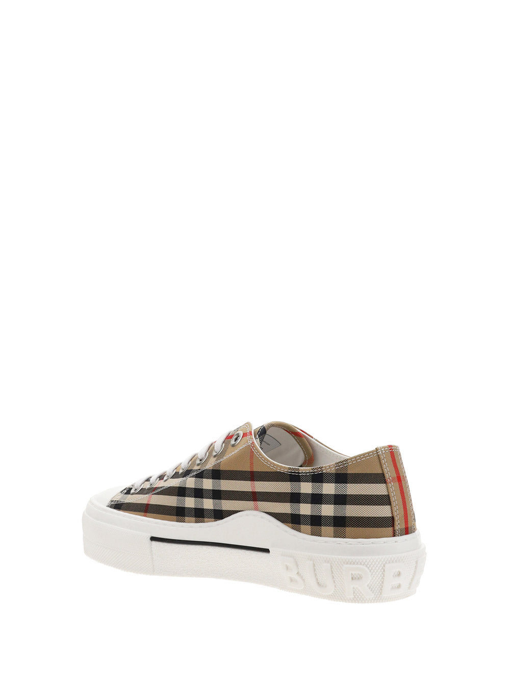 Vintage Check Cotton Sneakers