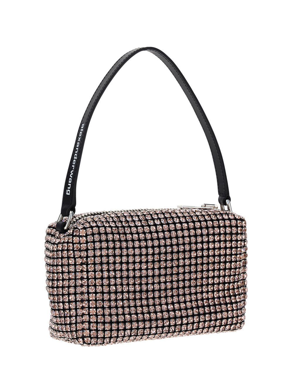 Heiress Medium Pouch in Crystal Mesh - Black
