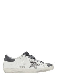 Super-Star Sneakers In Leather and Suede - White / Grey