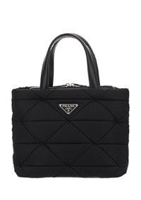 Re-Nylon Padded Tote Bag - Black