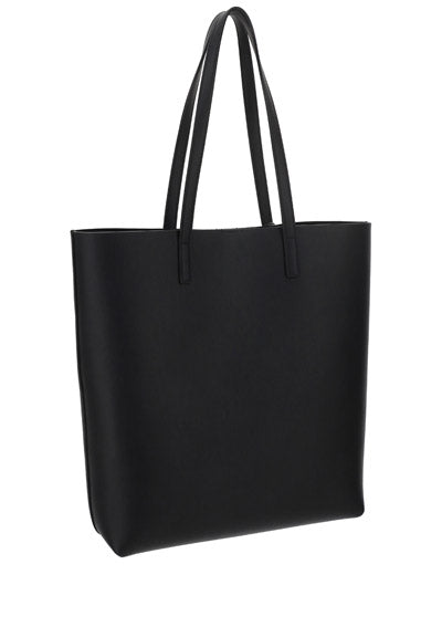 Shopping Bag N/S In Supple Leather - Black