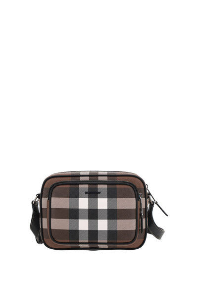 Bio-Based Check Crossbody Bag - Dark Birch Brown