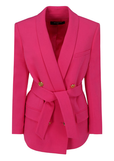 Double-breasted Blazer - Fuchsia