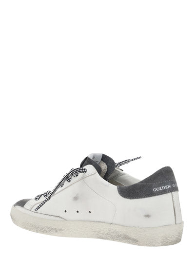 Super-Star Sneakers In Leather and Suede - White / Grey