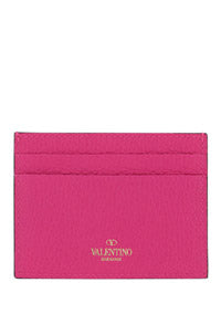 Rockstud Leather Card Case - Pink PP