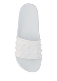 Rubber Summer Vlogo Signature Slide Sandal - White