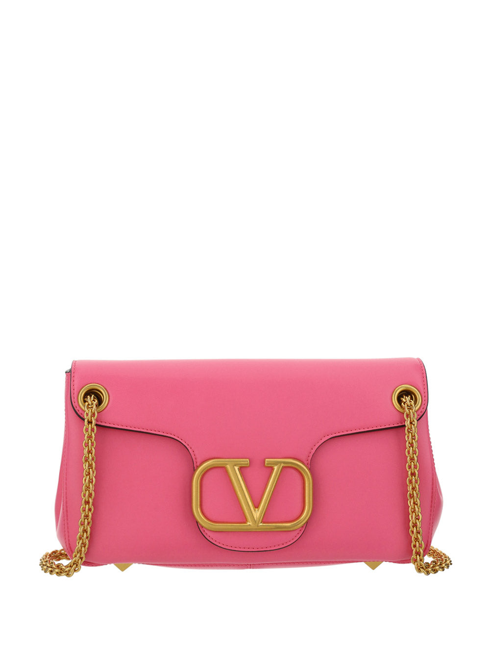 Stud Sign Nappa Shoulder Bag - Pink
