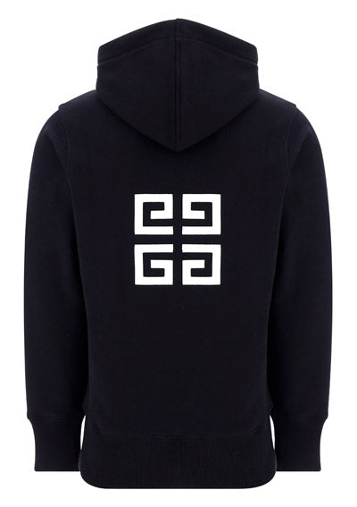 4G Embroidered Hoodie - Black