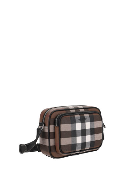 Bio-Based Check Crossbody Bag - Dark Birch Brown