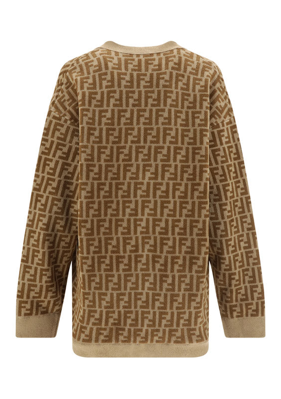 FF Cashmere Cardigan - Camel