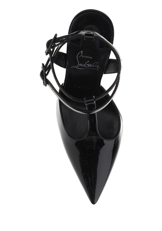 Maravilla T-Strap 100 Patent Pump - Black