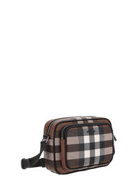 Bio-Based Check Crossbody Bag - Dark Birch Brown