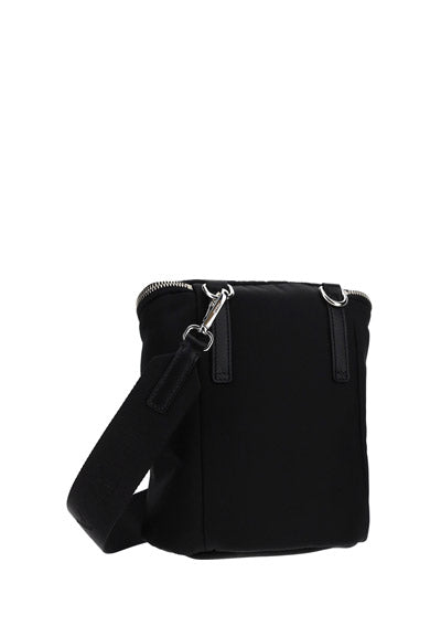 Re-Nylon and Leather Shoulder Bag - Black