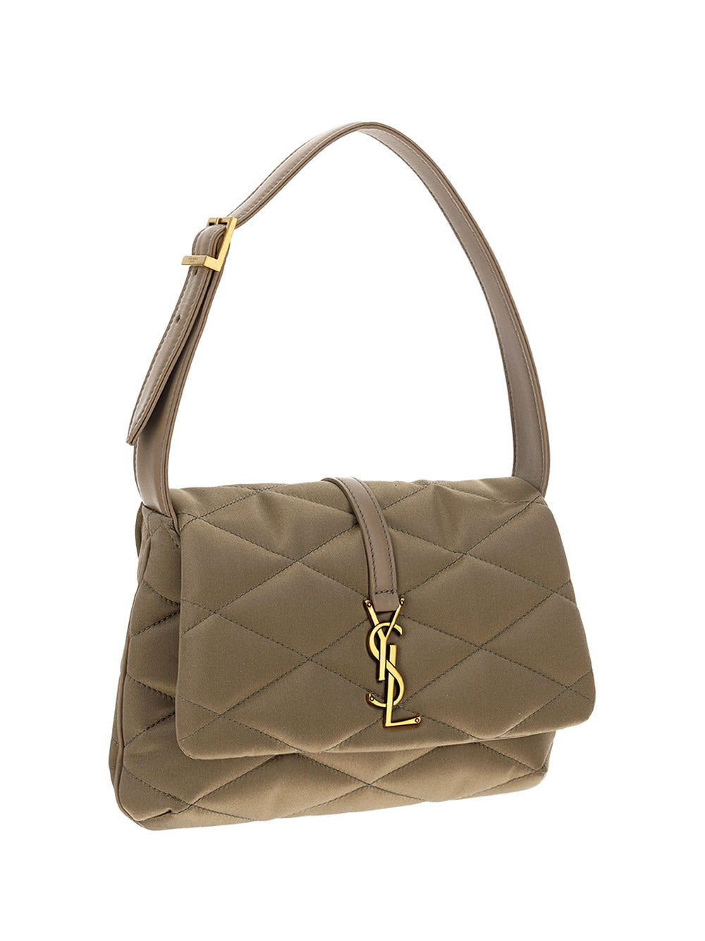 Le 57 Hobo Bag in Shiny Fabric - Mousse