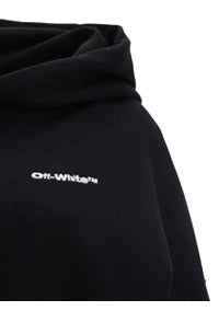 Embroidered-Logo Cropped Hoodie - Black