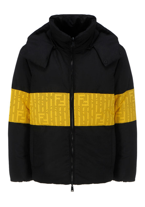 FF Jacquard Motif Puffer - Black / Yellow