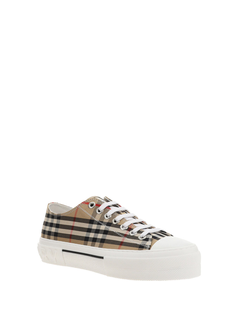 Vintage Check Cotton Sneakers