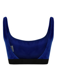 Stretch Velvet Bralette - Yves Blue