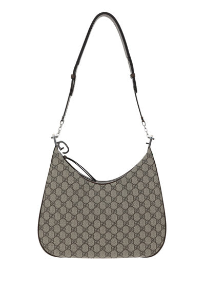 Gucci Attache Large Shoulder Bag - Beige/Ebony