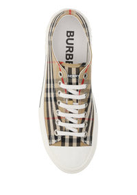 Vintage Check Cotton Sneakers