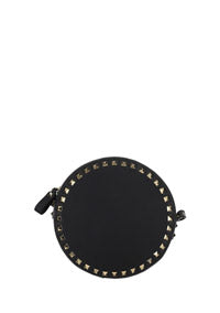 Rockstud Round Shoulder Bag - Black