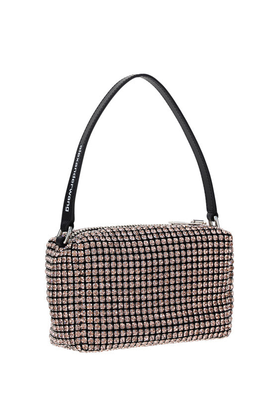 Heiress Medium Pouch in Crystal Mesh - Black