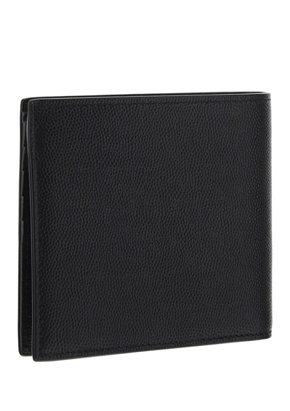 Monogram East/West Wallet With Coin Purse In Grain de Poudre Embossed Leather - Black