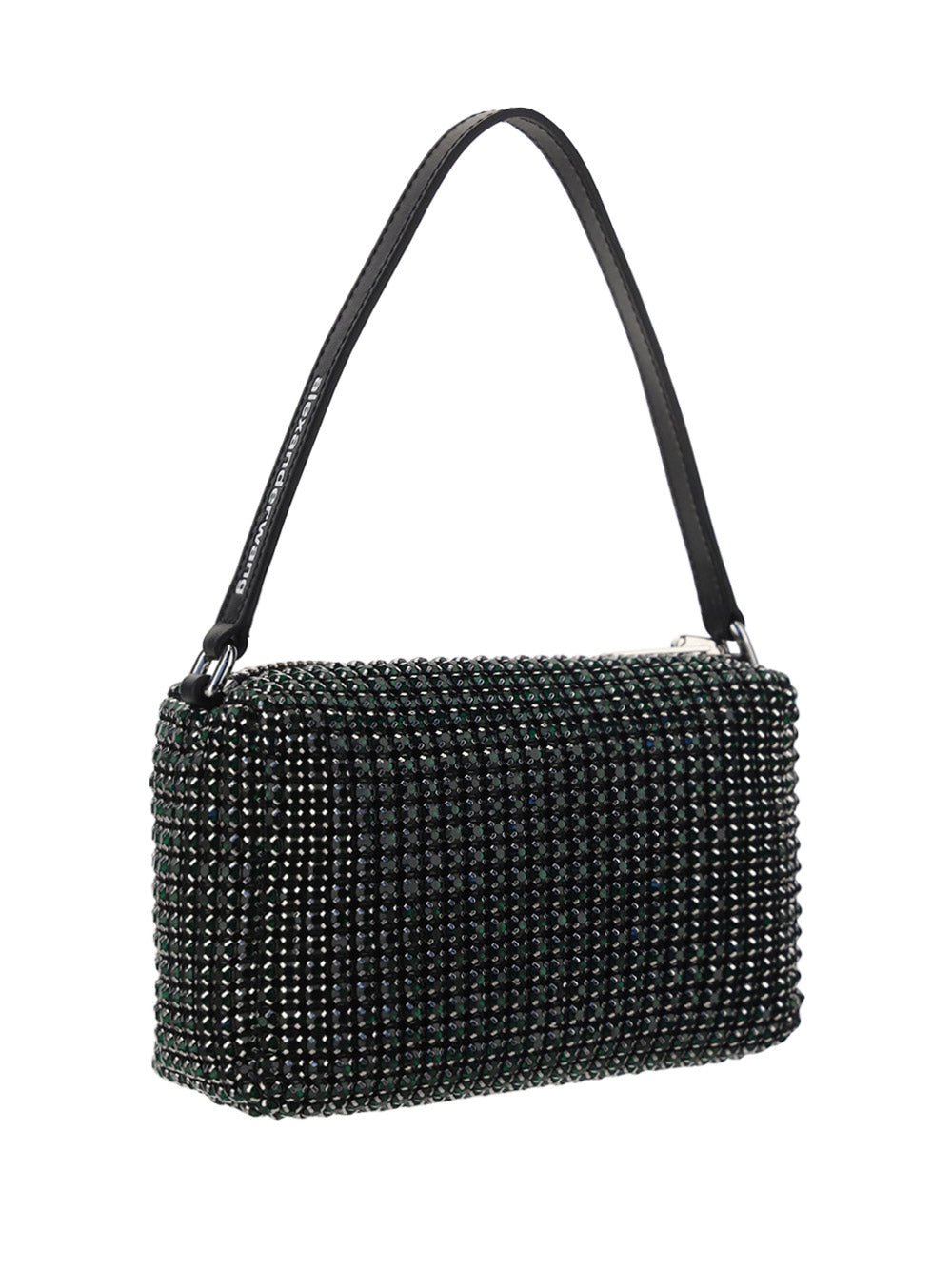 Heiress Medium Pouch Bag in Rhinestone Mesh