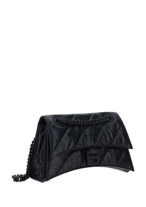 Women's Crush Small Chain Bag Quilted - Black