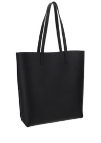 Shopping Bag N/S In Supple Leather - Black