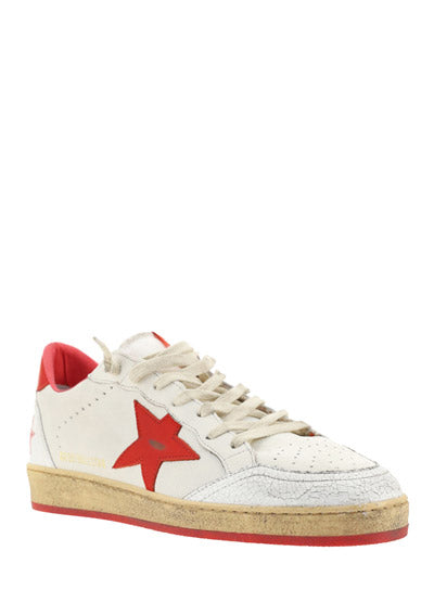 Ball Star Sneakers - White / Red