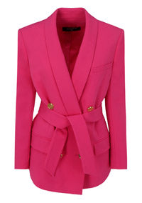 Double-breasted Blazer - Fuchsia