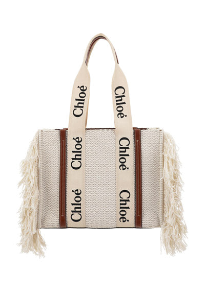 Medium Woody Tote Bag - Off-white