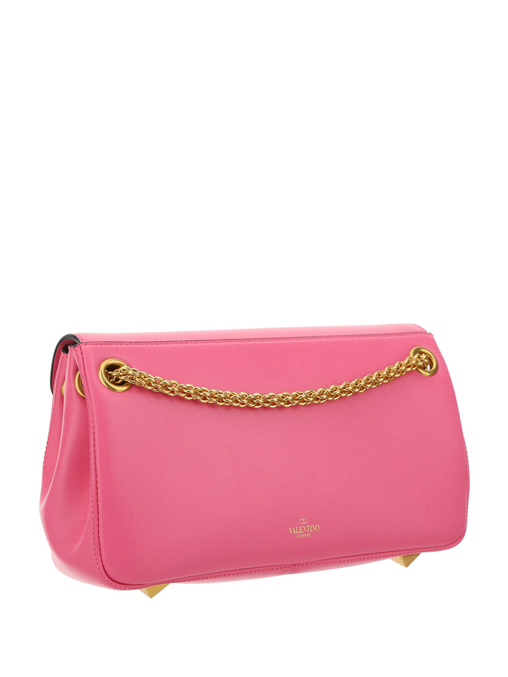 Stud Sign Nappa Shoulder Bag - Pink