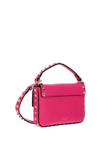 Rockstud Grainy Calfskin Pouch - Pink PP