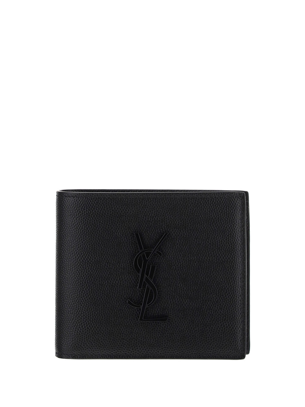 Monogram East/West Wallet With Coin Purse In Grain de Poudre Embossed Leather - Black