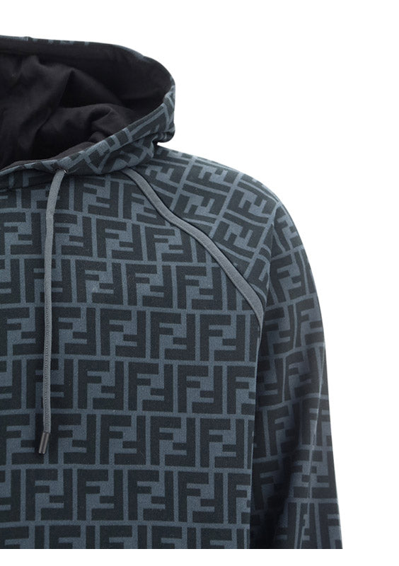 FF Cotton Hooded Sweatshirt - Black