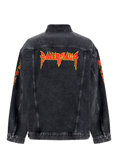 Oversized Logo Jacket - Black