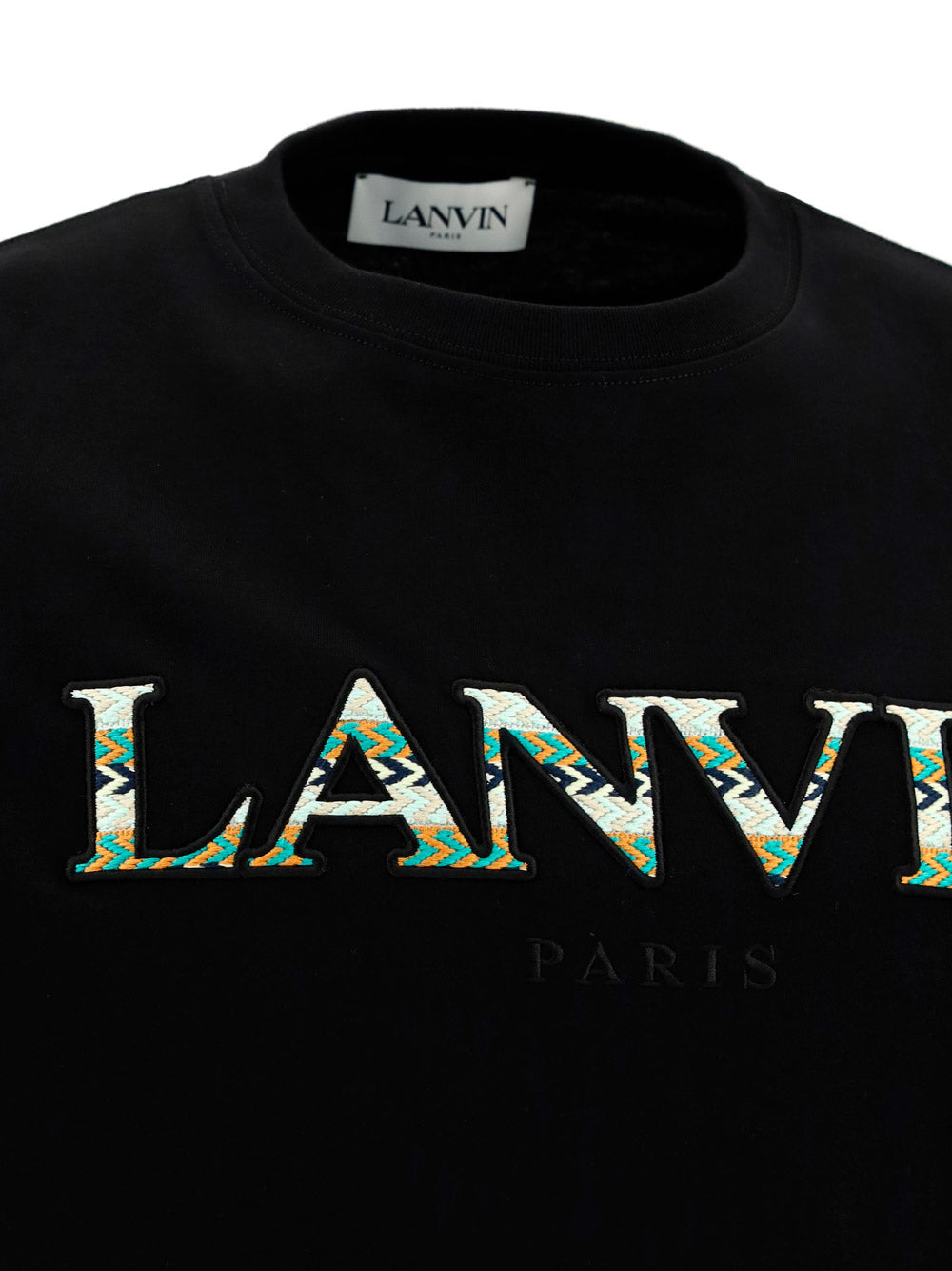 Embroidered Logo Short-Sleeve T-Shirt - Black