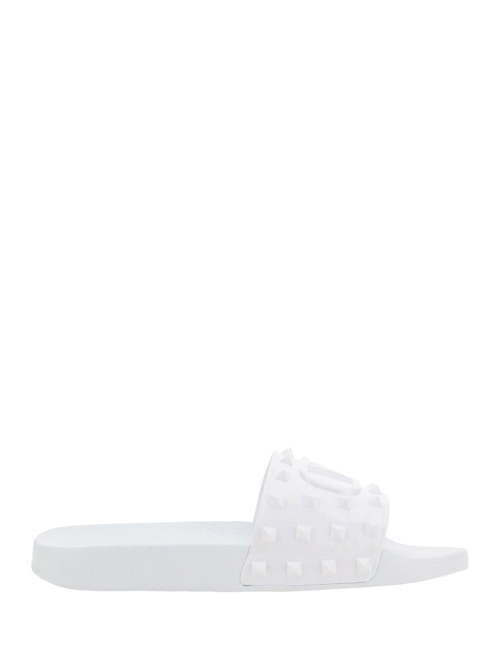 Rubber Summer Vlogo Signature Slide Sandal - White