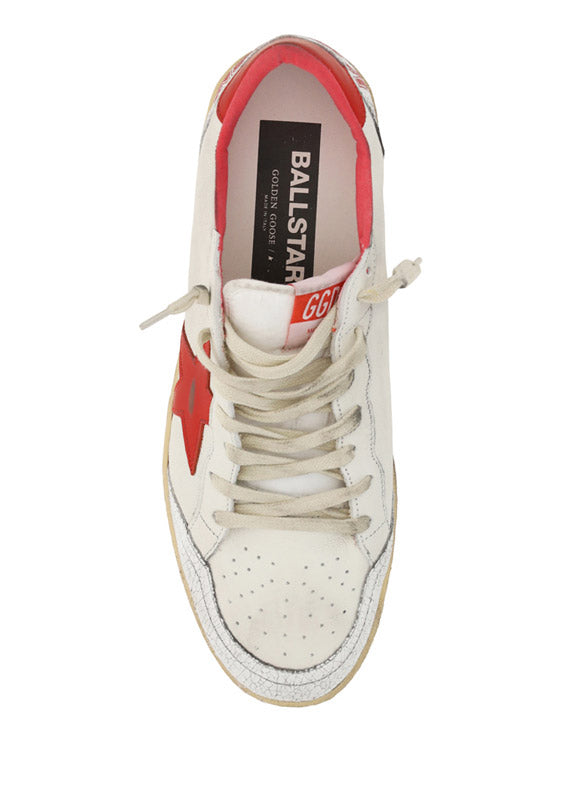 Ball Star Sneakers - White / Red