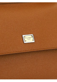 Small Sicily Bag In Dauphine Calfskin - Brown