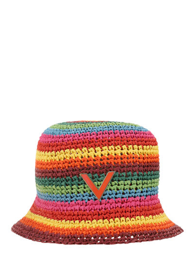 Straw Bucket Hat - Multi