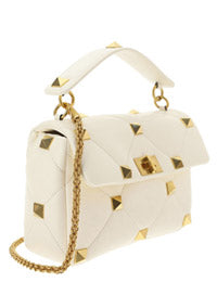 Large Roman Stud The Shoulder Bag - Ivory