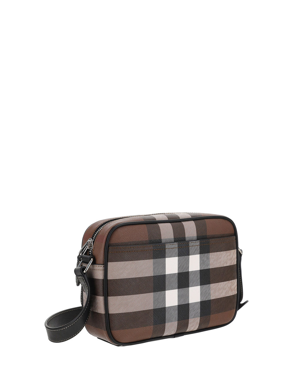 Bio-Based Check Crossbody Bag - Dark Birch Brown